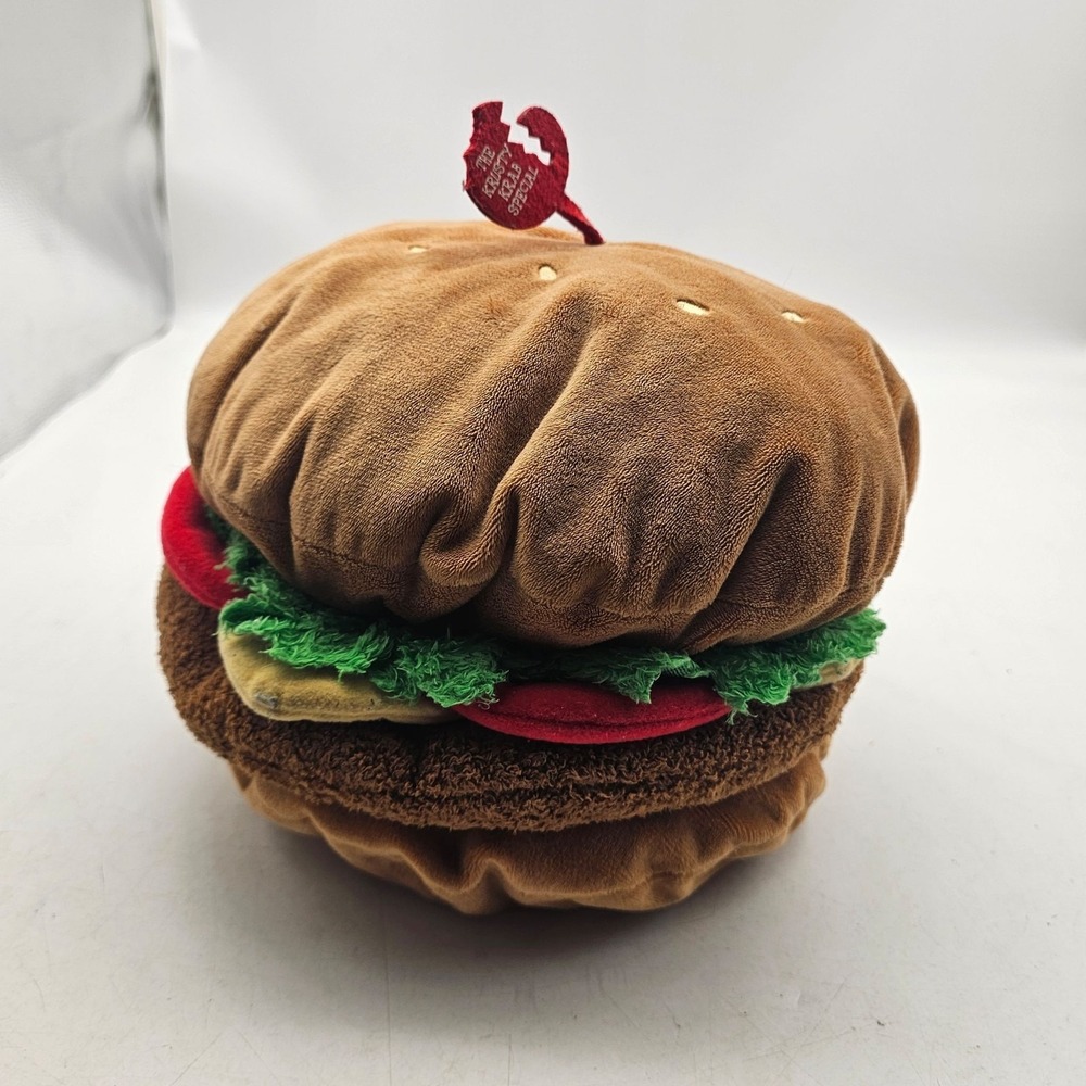 SpongeBob SquarePants Krusty Krab Burger Plush Pillow Toy Small Brown Universal